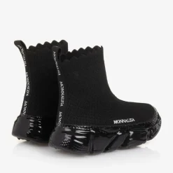 Monnalisa Girls Black Sock Trainers Hot