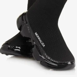 Monnalisa Girls Black Sock Trainers Hot
