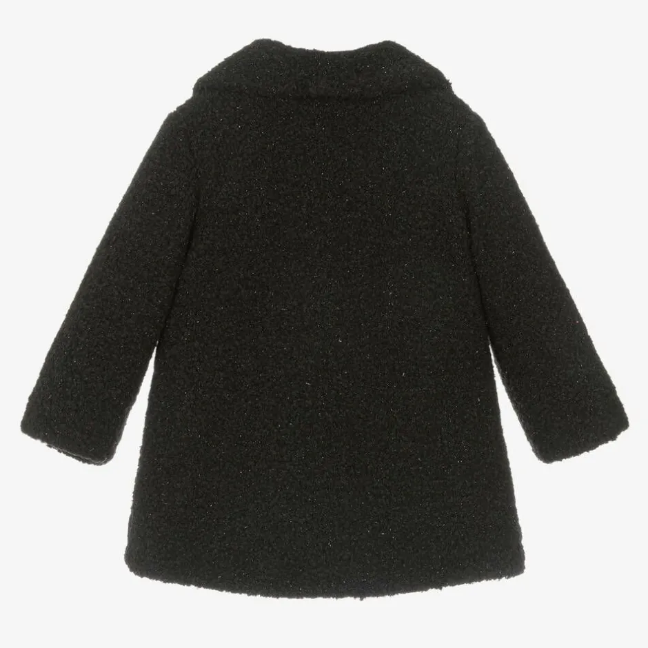Balloon Chic Girls Black Sparkly Bouclé Coat Outlet