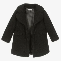 Balloon Chic Girls Black Sparkly Bouclé Coat Outlet