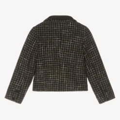 Piccola Speranza Girls Black Tweed Blazer New