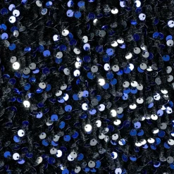 NAME IT Girls Black Velour & Blue Sequin Trousers New