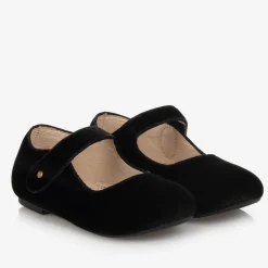 Old Soles Girls Black Velvet Pumps Online