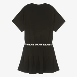 DKNY Girls Black Viscose Dress Discount