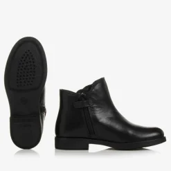 Geox Girls Black Waterproof Leather Boots Best