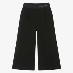 Calvin Klein Girls Black Wide Leg Trousers
