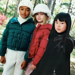 Moncler Enfant Girls Black Wool & Down Cape