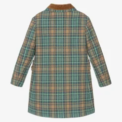 Gucci Girls Blue & Brown Wool Check Coat Best