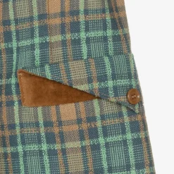 Gucci Girls Blue & Brown Wool Check Coat Best