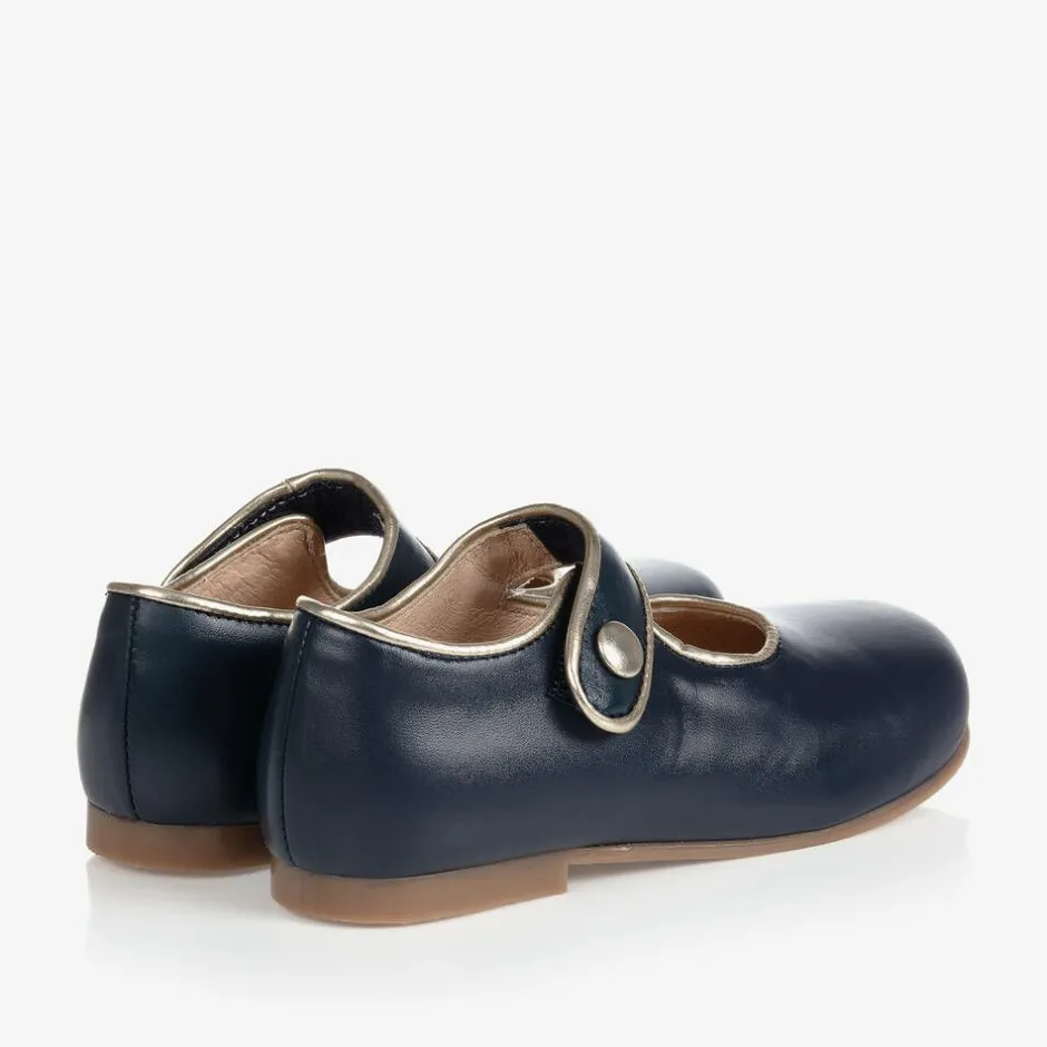 Childrens Classics Girls Blue & Gold Shoes