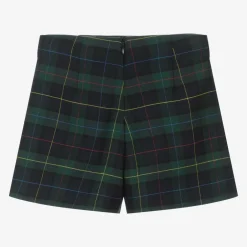 Abel amp; Lula Girls Blue & Green Tartan Viscose Shorts Hot