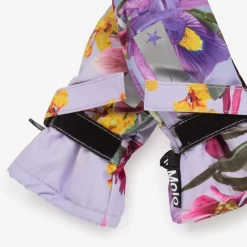 Molo Girls Blue & Lilac Floral Thermal Mittens GradientBloom Online