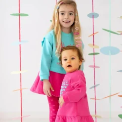 Agatha Ruiz de la Prada Girls Blue & Pink Cotton Skirt Set Sale