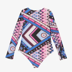 PUCCI Girls Blue & Pink Vivara Swimsuit Outlet