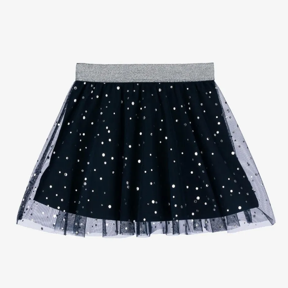 NAME IT Girls Blue & Silver Tulle Skirt New