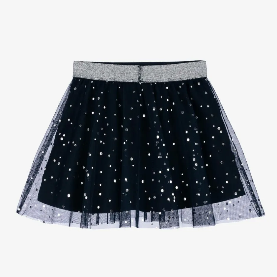 NAME IT Girls Blue & Silver Tulle Skirt New