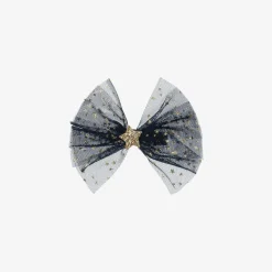 Bowtique London Girls Blue & Gold Hair Clip (10cm)