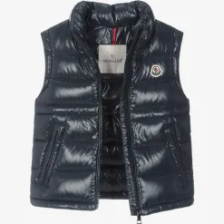 Moncler Enfant Girls Blue Ania Down Puffer Gilet Best
