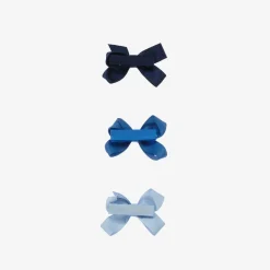Bowtique London Girls Blue Bow Hair Clips (3 Pack) Best