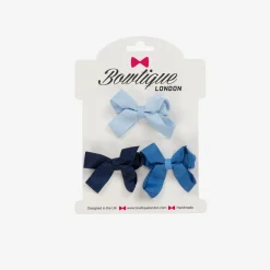 Bowtique London Girls Blue Bow Hair Clips (3 Pack) Best