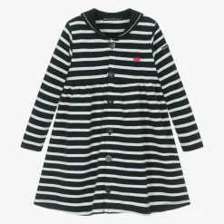 Week-end à la mer Girls Blue Breton Stripe Cotton Sailor Dress Outlet