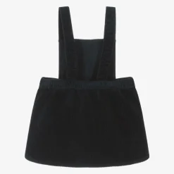 Carrément Beau Girls Blue Cotton Corduroy Pinafore Dress Outlet