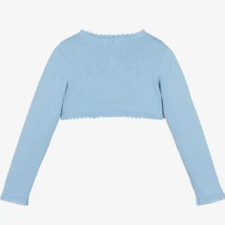 Beatrice amp; George Girls Blue Cotton Knit Bolero Cardigan Sale