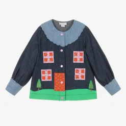 Stella McCartney Kids Girls Blue Denim & Chambray Blouse Online