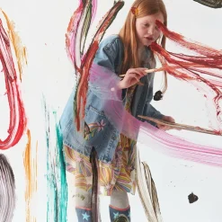 Stella McCartney Kids Girls Blue Denim Embroidered Jacket Best