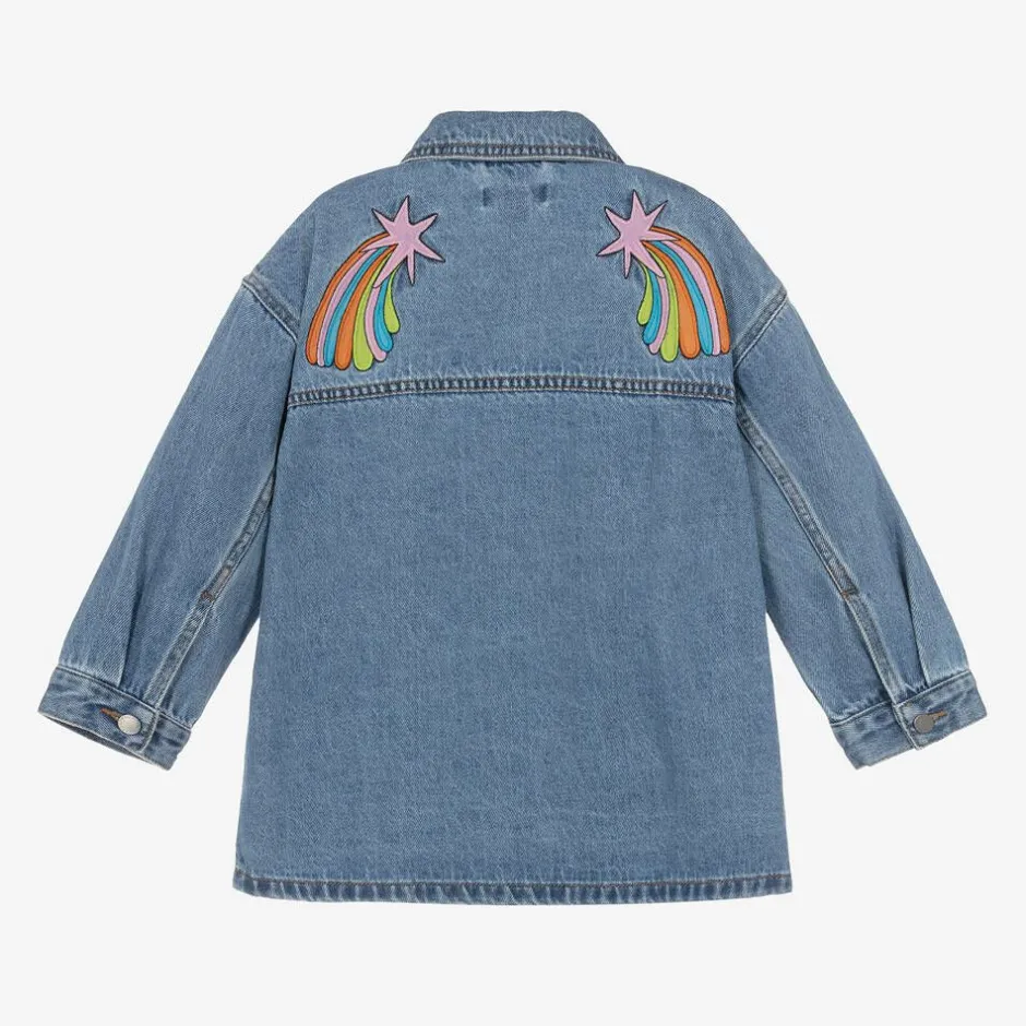 Stella McCartney Kids Girls Blue Denim Embroidered Jacket Best