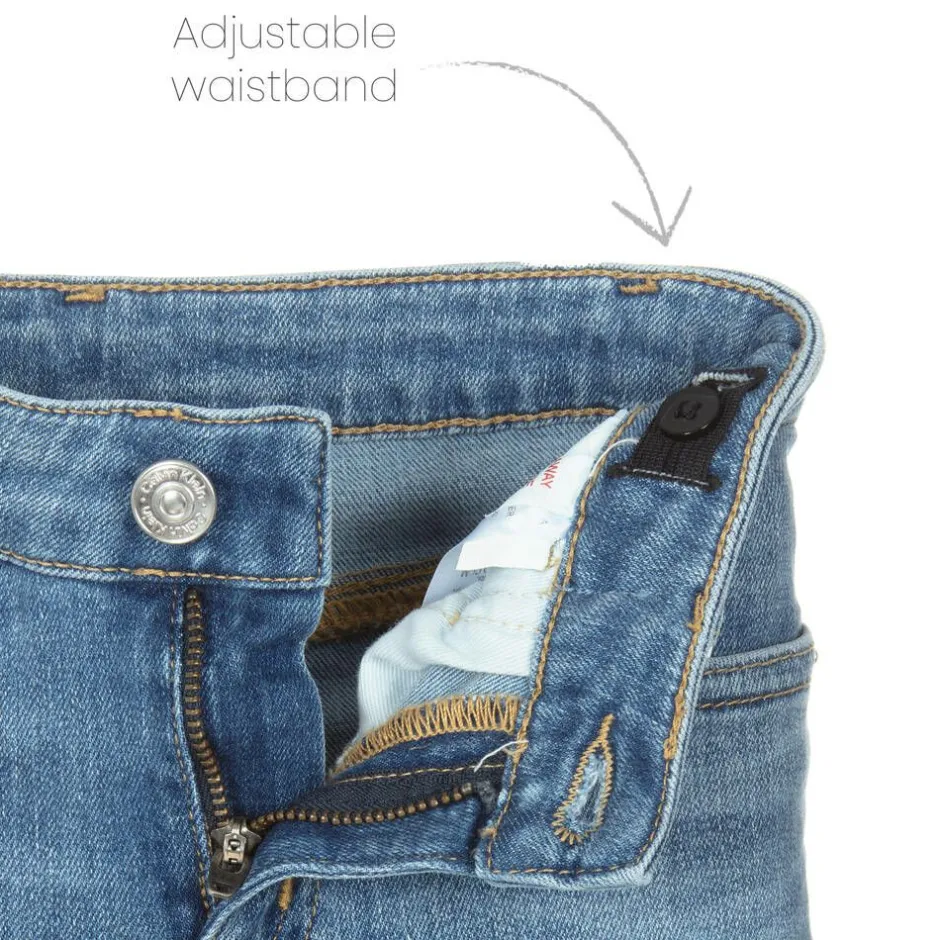 Calvin Klein Girls Blue Denim Mid-Rise Skinny Jeans Outlet