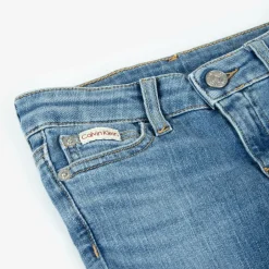 Calvin Klein Girls Blue Denim Mid-Rise Skinny Jeans Outlet
