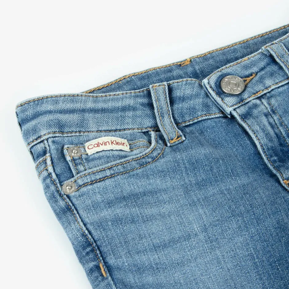Calvin Klein Girls Blue Denim Mid-Rise Skinny Jeans Outlet