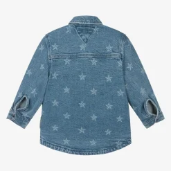 Tommy Hilfiger Girls Blue Denim Stars Overshirt Discount