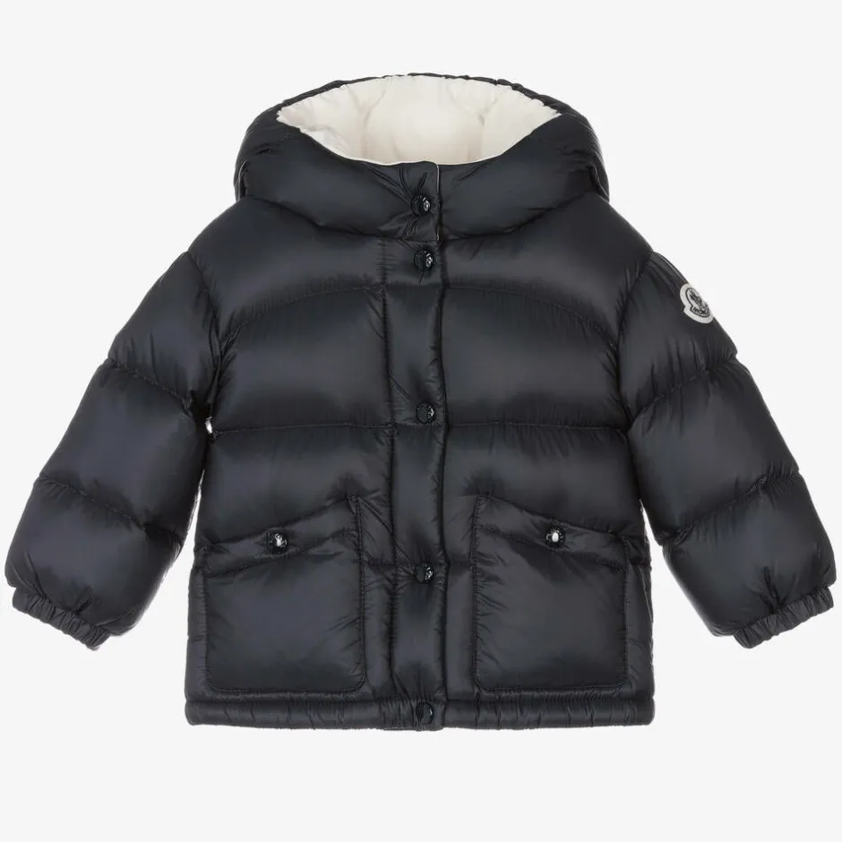 Moncler Enfant Girls Blue Down Padded Jacket Hot