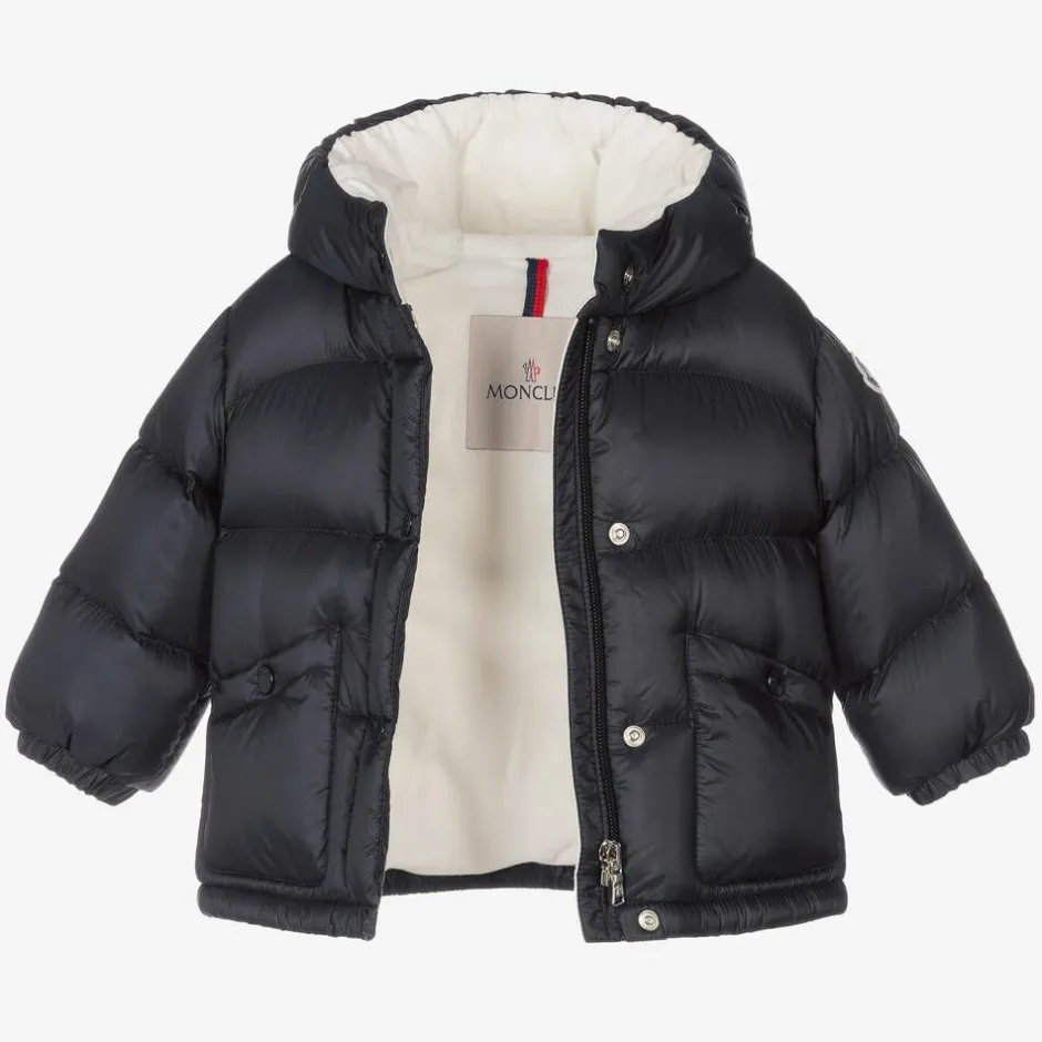 Moncler Enfant Girls Blue Down Padded Jacket Hot
