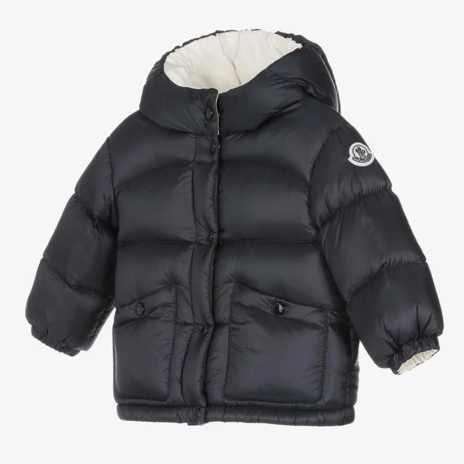 Moncler Enfant Girls Blue Down Padded Jacket Hot