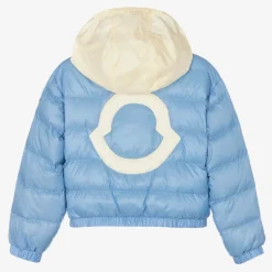 Moncler Enfant Girls Blue Down Padded Musa Jacket Outlet