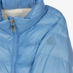 Moncler Enfant Girls Blue Down Padded Musa Jacket Outlet