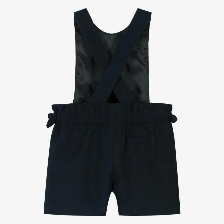 Tartine et Chocolat Girls Blue Dungaree Shorts Best