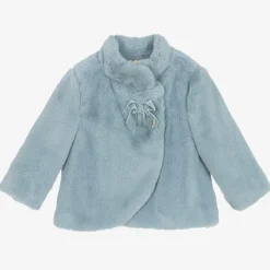 Mayoral Girls Blue Faux Fur Jacket Sale