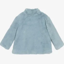 Mayoral Girls Blue Faux Fur Jacket Sale