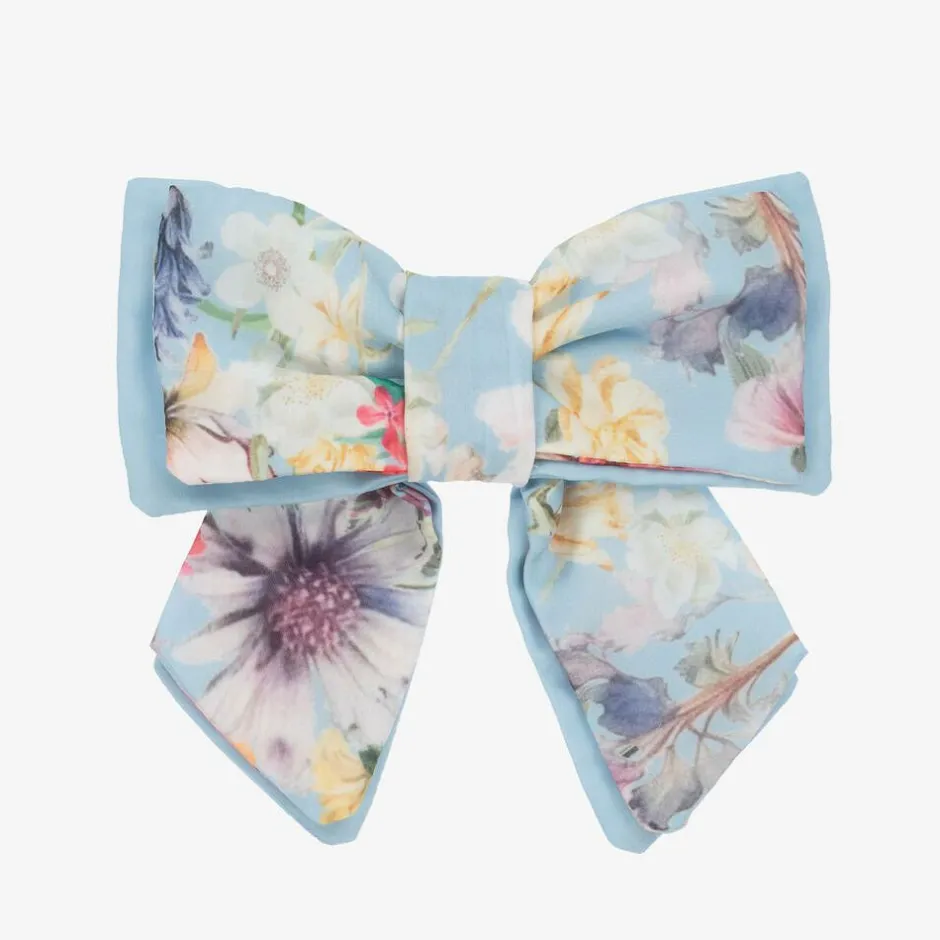 Patachou Girls Blue Floral Bow Hair Clip (14cm) Online