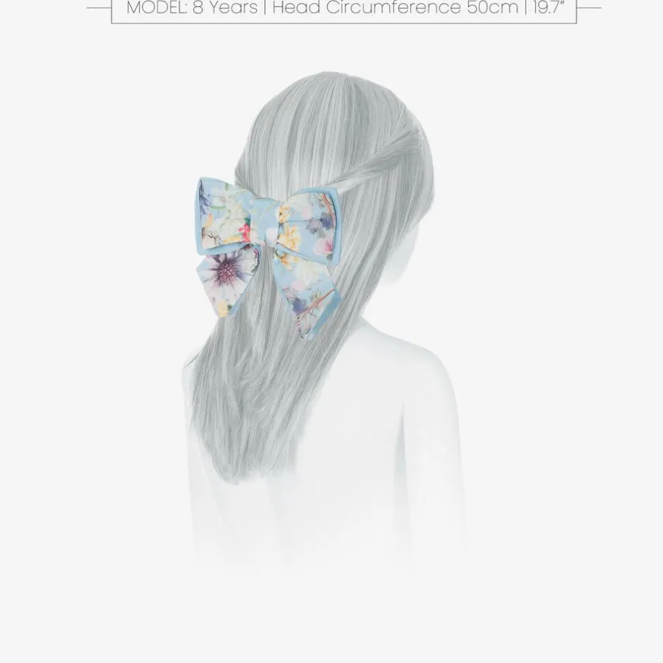 Patachou Girls Blue Floral Bow Hair Clip (14cm) Online