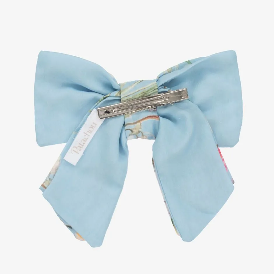 Patachou Girls Blue Floral Bow Hair Clip (14cm) Online