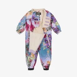 Molo Girls Blue Floral Snowsuit Outlet