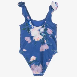 Zimmermann Girls Blue Floral Swimsuit DarkBlueWatercolourFloral New