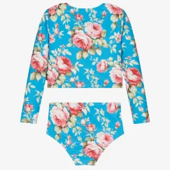 Rock Your Baby Girls Blue Floral Tankini (UPF50+) Sale