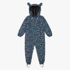 Töastie Girls Blue Floral Waterproof Puddlesuit Best