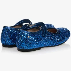 Manuela de Juan Girls Blue Glitter Shoes Outlet